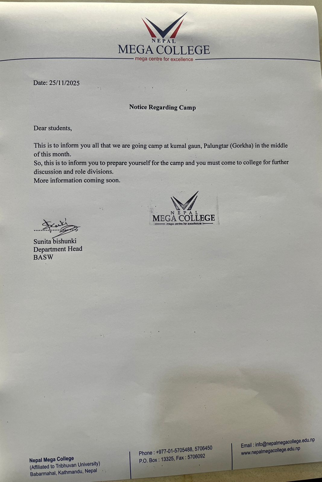 Mega Outreach Program - 2025 